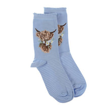 Load image into Gallery viewer, Wrendale Designs &#39;Daisy Coo&#39; Highland Cow Socks
