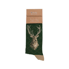 Load image into Gallery viewer, Wrendale Designs 'Portrait of a Stag' Men's Socks
