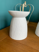 Load image into Gallery viewer, White Ceramic Wax melt burners -  woodland design
