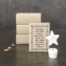 Load image into Gallery viewer, East of India - Friends are like stars  -  porcelain matchbox gift
