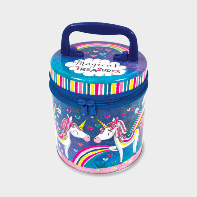 Rainbows and Unicorns Zipped tin