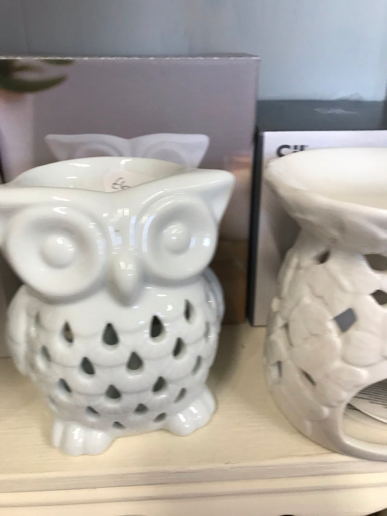 White or Black OWL  Ceramic wax melt/ Oil Burner