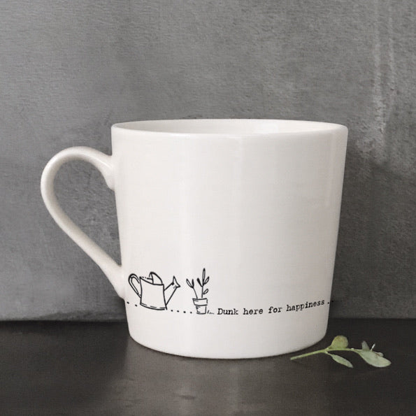Porcelain Mug - Dunk here for happiness