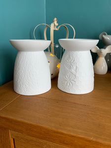 White Ceramic Wax melt burners -  woodland design
