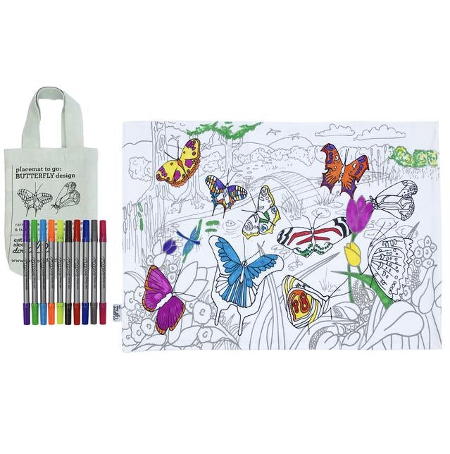 Eat Sleep Doodle Butterfly Colour in Bag to go