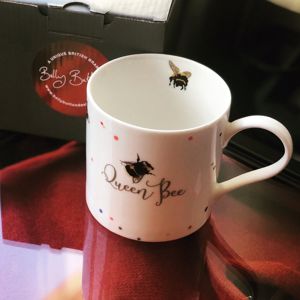 Queen Bee Porcelain Mug - Belly Button designs