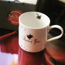 Load image into Gallery viewer, Queen Bee Porcelain Mug - Belly Button designs
